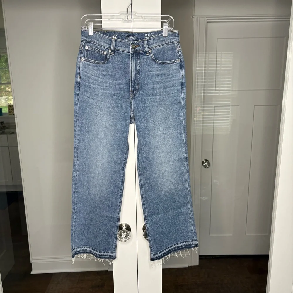 J. Crew High-rise Kickout Jean Rose Lark Blue - Picture 2 of 6